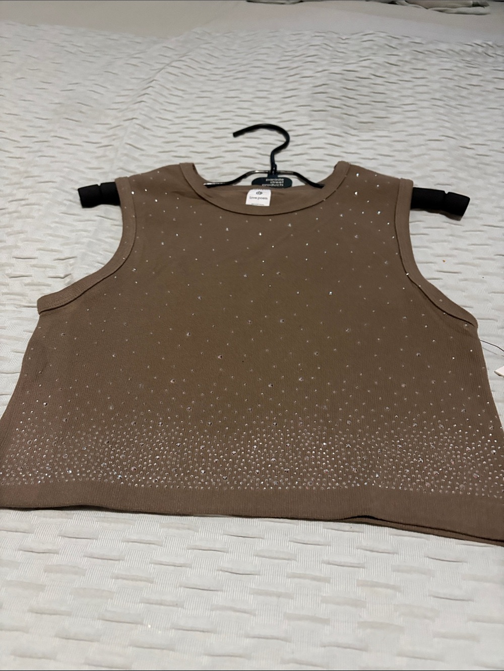 Love Poem Mocha Knit Tank NWT